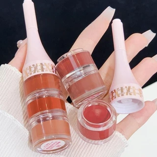 Son môi Tri Color Son bóng đóng hộp Matte Matte Matte Matte Làm trắng sinh viên, không dễ dính vào cốc trong cuộc sống hàng ngày

