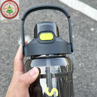 Trtr 1500 / 2000ML Bình Nước Có Ống Hút Thể Thao Ngoài Trời Chai Uống Nước Dung Tích Lớn Cốc Nhựa Ngoài Trời Cốc Tập Thể Dục Bình Nước VN