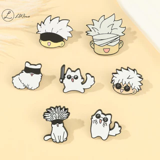 Luimo Anime Nhật Bản Jujutsu Kaisen Yuta Okkotsu Pin Gojo Satoru Mèo Men Trâm Cài Huy Hiệu Manga Dễ Thương Lapel Pin Cho Phụ Kiện Ba Lô * Bán Chạy