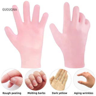 Guouqna 1 Đôi Găng Tay Chăm Sóc Tay Dưỡng Ẩm Silicone Chăm Sóc Da Tay Bảo Vệ Chống Nứt Spa Home BASL