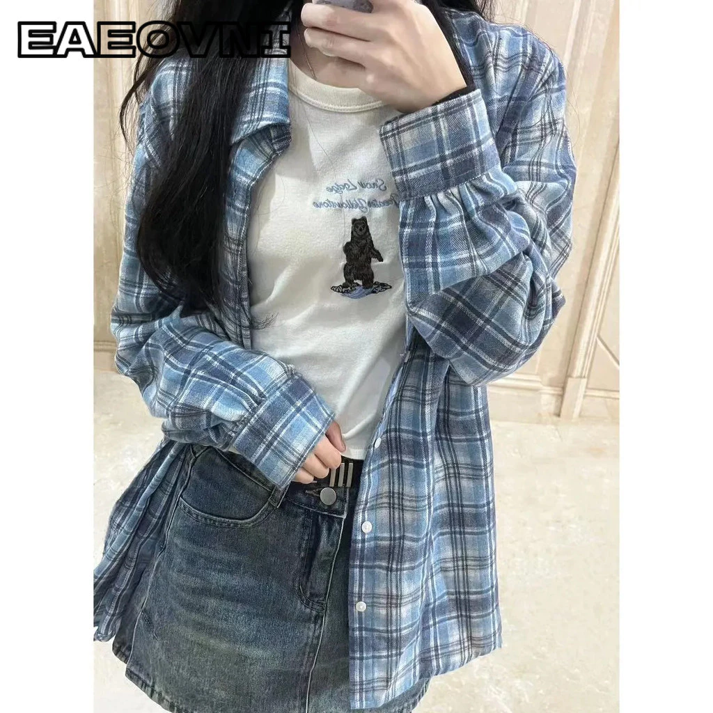 EAEOVNI áo sơ mi nữ áo kiểu hàn quốc chic trendy Tối giản sang trọng WCS24307K1 20Z240512