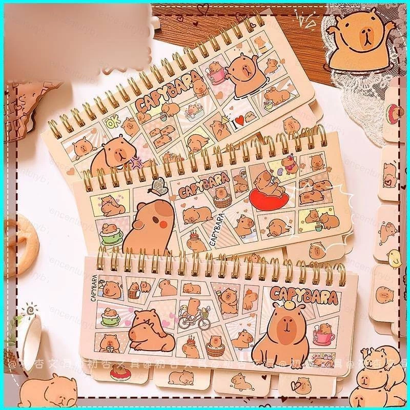 Ys Ngẫu nhiên một Capybara Notebook Planner Line Trang bên trong Ghi chú hàng ngày Văn phòng phẩm Notepad Trường học Đồ dùng văn phòng