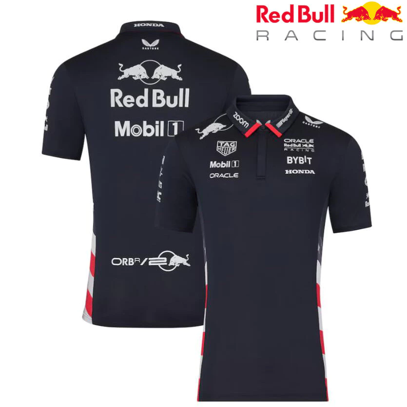 Áo đua F1 mới nhất 2024 + Áo Polo đội Oracle Red Bull 2024 F1 + Áo thun ngắn tay nam nữ mùa hè