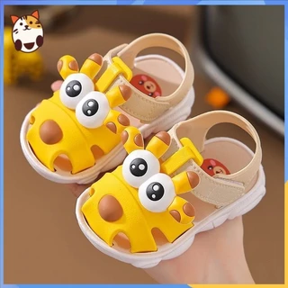 Mùa Hè Đế Mềm Giày Sandal Trẻ Em Hoạt Hình Mới Dễ Thương Cho Bé Chống Trơn Trượt Giày Đi Bộ Ngoài Trời Nam Nữ Baotou 1Q5G