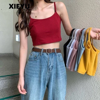 Xieyusummer in phiên bản Hàn Quốc mỏng nhỏ treo áo vest nữ gợi cảm phong cách Hồng Kông sang trọng ngắn có thể đeo được thời trang 1506