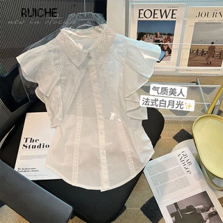 RUICHE áo sơ mi nữ áo kiểu hàn quốc Xinh  Tối giản Phong cách Fashion WCS2451SDT 23Z240603