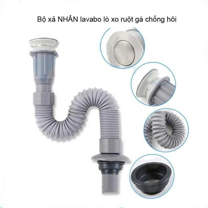 [HCM] Ống Xả Ruột Gà, Xi Phông, Xả Chậu Rửa Mặt (xi phông chậu lavbo) Ngăn mùi-Fashinrandy