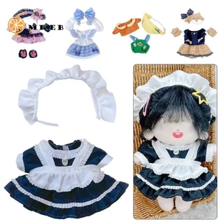 Mkeb Bộ Quần Áo Tinh Tế, Quần Áo Búp Bê Dress Up 20cm Cotton Doll Dress, Trang Phục Kawaii Dễ Thương Sang Trọng Người Giúp Việc Bộ Trang Phục Phụ Kiện Búp Bê Cotton