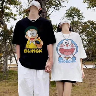 [Giảm Giá] 100% Cotton Kích Thước Lớn Rời Ôm Hơn Nhìn Mới Hoạt Hình Anime Áo Thun Ngắn Tay Nam Nữ Cặp Đôi Dễ Thương Áo Thun Top Sinh Viên Đảng Công Nhân Văn Phòng Sinh Nhật