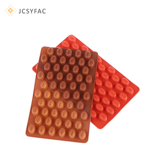 Jcsyfac 1Pc 55 Khoang Cà Phê Đậu Khuôn Silicon DIY Xà Phòng Nhựa Làm Khuôn Socola Đá Thạch Dụng Cụ Nướng Bánh Trang Trí Bánh Quà Tặng Mới