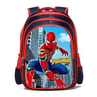 Trẻ em Schoolbag Ba lô đi học tiểu học Hoạt hình Người nhện chống nước Captain America Boy