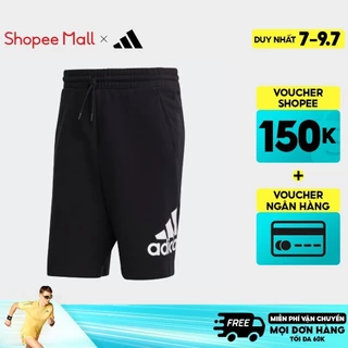 adidas Phong cách sống Quần Short Vải Thun Da Cá Big Logo Essentials Nam Đen IC9401