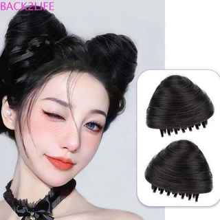 Back2life Tai Mèo Bóng Chignon Nữ Thời Trang Tai Mèo Đầu Tai Mèo Tóc Bun Thẳng Kẹp Trong Bun Móng Vuốt Kẹp Chignon