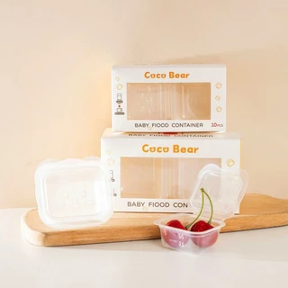 Set hộp nhựa trữ đông Cocobear 50ml & 100ml, trữ đồ ăn dặm cho bé CarynShop