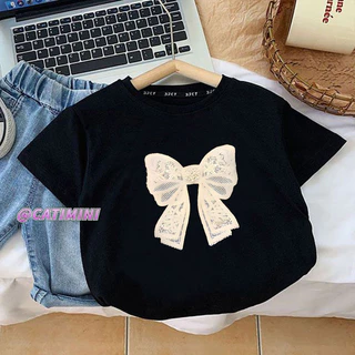 Catimni bé gái tay ngắn 100% cotton thời trang phổ biến quần áo trẻ em	