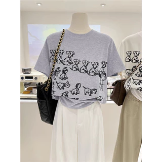 2024 Mới 100% Cotton Unisex Áo Thun Nữ Tay Ngắn Rời Plus Size 5XL Nữ Tee Baggy Nam Nữ Baggy Cổ Tròn Áo