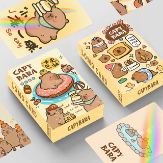 Capybara Laser Flash Lomo Card Photocard hai mặt 30 cái / hộp