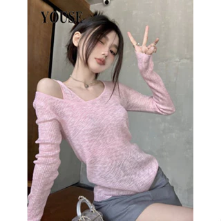 YOUSE áo phông áo thun nữ croptop baby tee Cổ điển Popular Trendy Fashion WTX2450Z9H 21Z240520