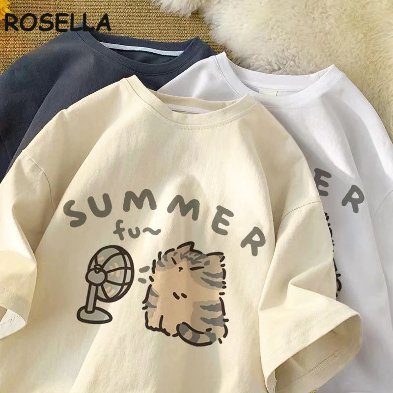 Rosella áo phông áo thun nữ croptop baby tee Popular Fashion Fashion Dễ thương WTX2440C8L 19Z240508
