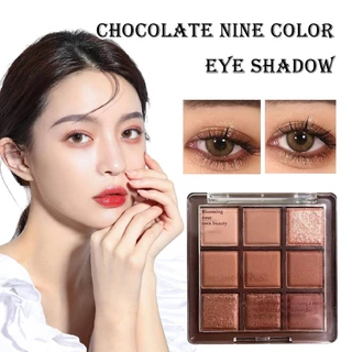 Nine Color Eye Shadow Plate Chocolate Nine Color Eye Shadow Earth Color Glitter Coffee Color Eye Shadow