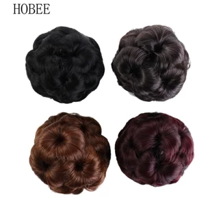 Hobee Tóc Giả Bun Hợp Thời Trang Scrunchie Tổng Hợp Nữ Tóc Giả Donut Kẹp Đuôi Ngựa Nữ Phần Mở Rộng Nhỏ Bé Gái Hoa Nhẫn Bun