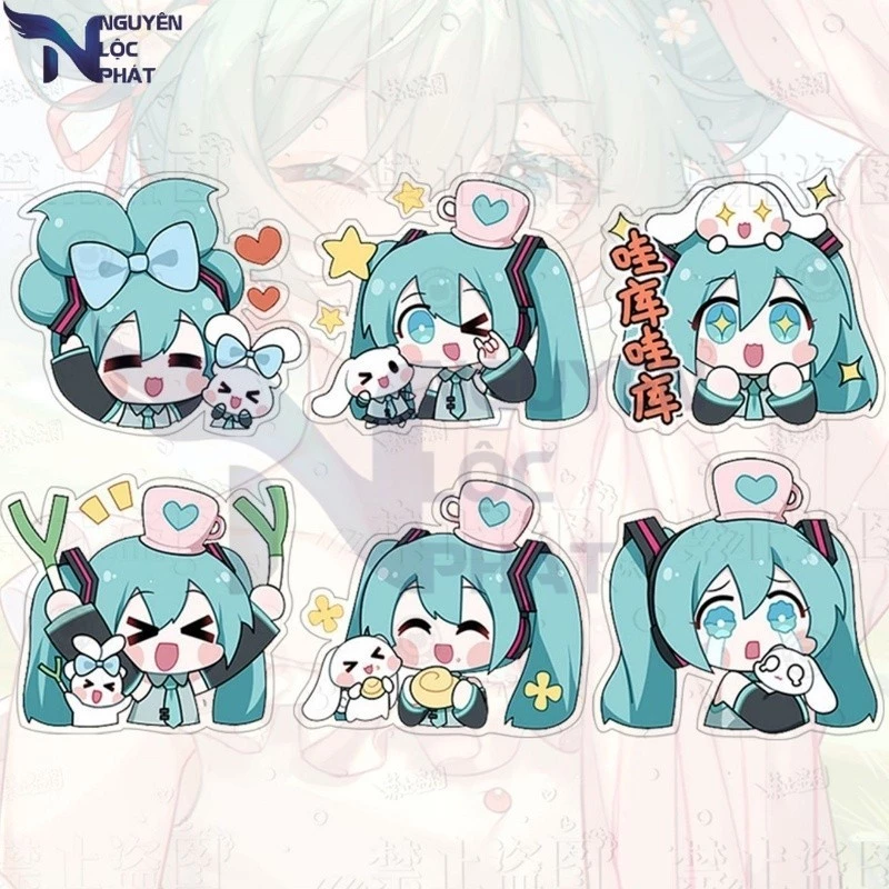 Trâm Cài Túi Xách Hình Ca Sĩ Ảo hatsune miku Bằng acrylic Dễ Thương nlp shop anime