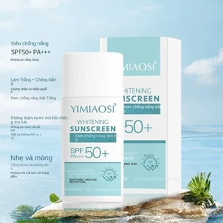 Kem chống nắng làm trắng da Yimiaosi 40g Kem chống nắng dưỡng ẩm Kem chống nắng công suất cao SPF50PA + + +