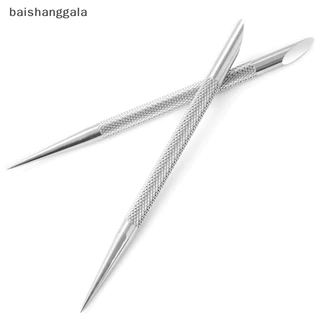 Baishanggala Double Ended Nail Pusher Cuticle Remover Làm móng tay Làm đẹp Dụng cụ thép ADS