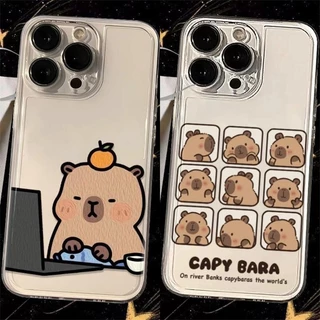 Vỏ cặp đôi Capybara ngộ nghĩnh cho Xiaomi Mi 11 Lite 11T Pro POCO X5 X4 X3 GT M3 F5 Pro NFC F3 Vỏ điện thoại silicon hoạt hình trong suốt dễ thương