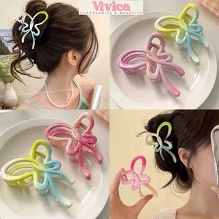 Kẹp tóc hình bướᶆ loang màu kiểu mới dễ thương Hottrend 2024 Vivica kẹp butterfly