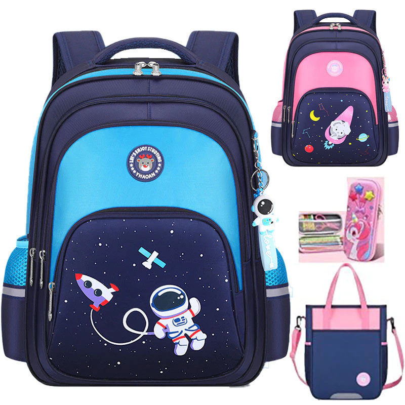 Bé Trai Schoolbags Học Sinh Tiểu Học Bé Gái Lớp 1-3-6 Dung Tích Lớn Giảm Gánh Nặng 6-9 Tuổi Trẻ Em Ba Lô Kin