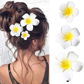 [Thời trang] Kẹp tóc hoa Plumeria dành cho nữ Kẹp tóc bé gái Hoa trứng Kẹp tóc bên ngọt ngào Barrettes Phụ kiện tóc dự tiệc Hawaii {VN}