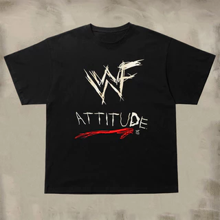 Wwe Đấu Vật Một Kỷ Nguyên Graffiti Phông Chữ In Cổ Tròn Áo Thun Rời Cotton Nguyên Chất Tay Ngắn Dạo Phố Mặc Nam 608