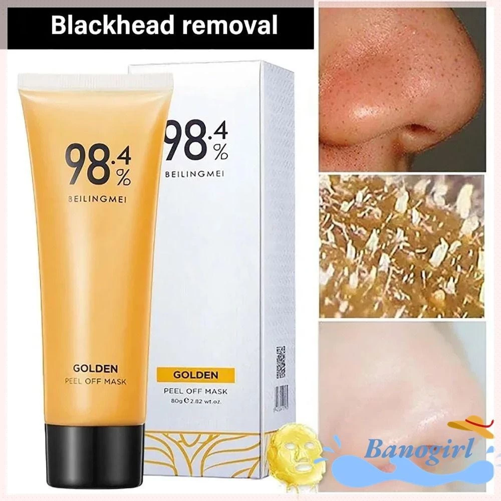 Bano1 Golden Peel-, 80g Làm sạch dưỡng ẩm, Dễ sử dụng Chăm sóc da Loại bỏ mụn đầu đen Làm trắng da mặt chống nhăn