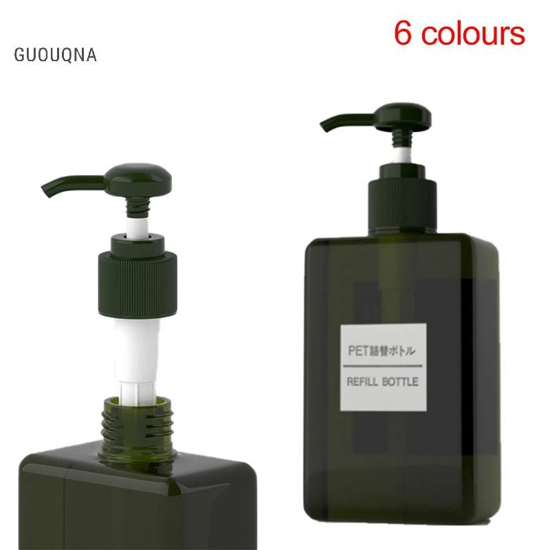 GUOUQNA Lotion Chai Nhựa Trong Suốt Rỗng Dầu Gội Di Động Chia Chai (nhãn) GUOUqna