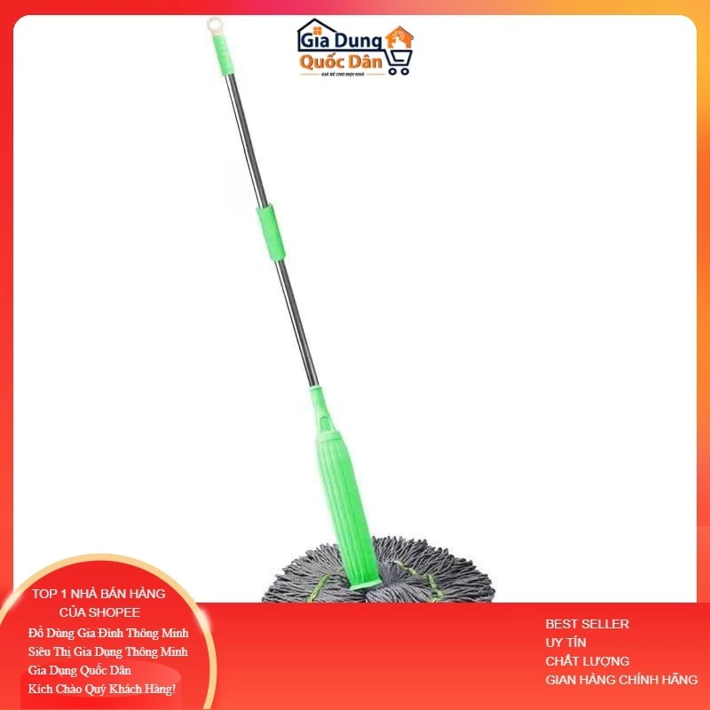 ⚡HOT⚡ Cây Lau Nhà Tự Vắt cán Inox, Dài Có Thể Tháo Rời, Bông Lau Thấm Hút Tốt, Thế Hệ Mới 2024