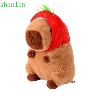 Ba lô sang trọng SHANLIN Capybara, Túi búp bê động vật Ba lô hoạt hình, Túi đeo vai ba lô đơn giản Dung tích lớn Học sinh Túi đi học bé gái