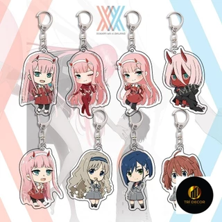 Móc khoá Japan Anime DARLING In The FRANXX Keychain Cute ZERO TWO Ichigo Miku Phụ Kiện Trang Trí Balo Túi xách