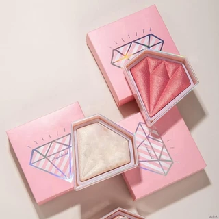 Diamond Highlighter Pressed powder Palette Shimmer Trang điểm Contour Highlighter Mỹ phẩm Kim cương có độ bóng cao bột mỹ phẩm làm sáng bột ngọc trai tấm trang điểm