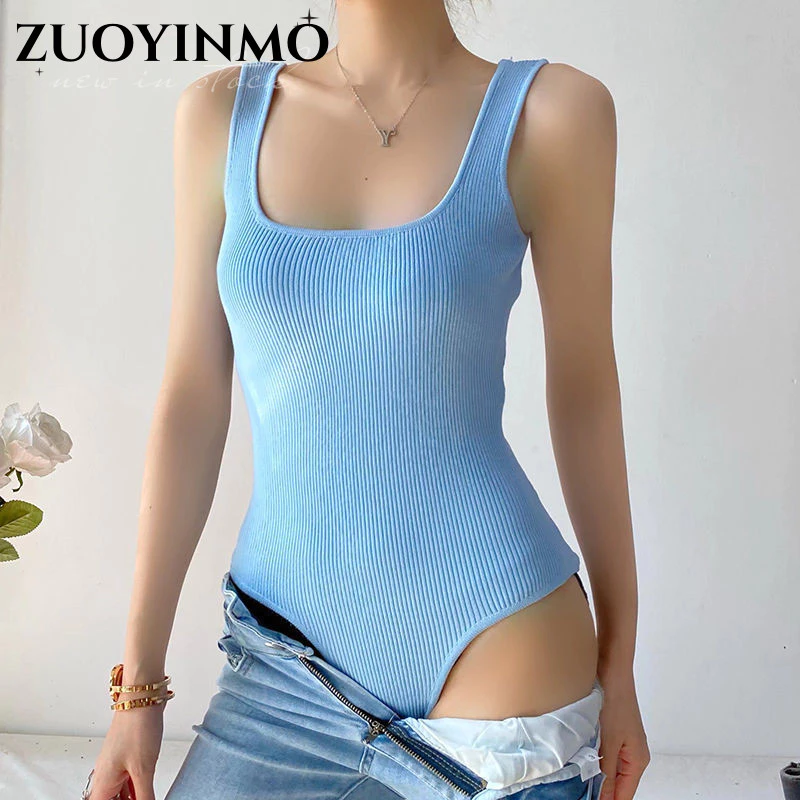 ZUOYINMO bodysuit áo hở lưng áo liền quần thanh lịch cổ điển phong cách Fashion WCS24414UM 19Z240511