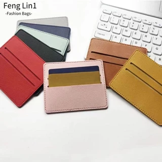 Hộp đựng thẻ ID FENGLIN, Gói thẻ Mini siêu mỏng, Ví đựng danh thiếp bằng da PU bền bỉ Nam nữ