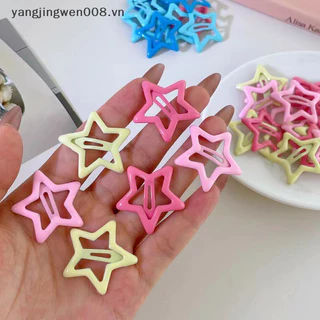 Yangwen 10 Cái / bộ Ngôi Sao Đầy Màu Sắc Dễ Thương Pentagram Y2k Ngôi Sao Năm Cánh Bobby Kẹp Tóc Kẹp Kẹp Phụ Kiện Tóc.