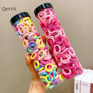 Nhà Máy Thời Trang 100 Chiếc Nữ Bé Gái Nhiều Màu Sắc Nylon Co Giãn Tóc Đuôi Ngựa Giữ Dây Buộc Tóc Nhỏ Dây Cao Su Scrunchie Phụ Kiện Tóc QrhYK