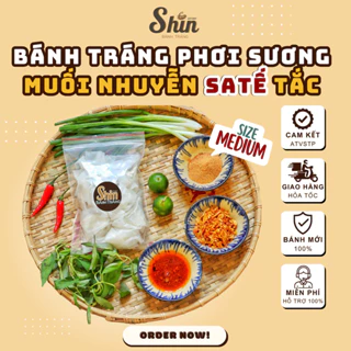 Bánh Tráng Muối Nhuyễn Phơi Sương Satế Tắc túi Zip M