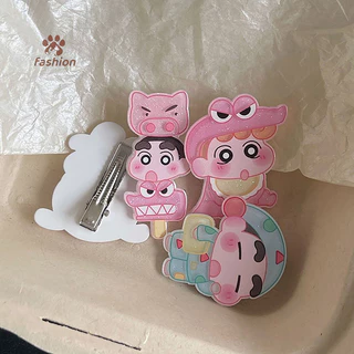 [Thời trang] Phim hoạt hình Kawaii Crayon Shin-Chan Acrylic Kẹp tóc Anime ngọt ngào dễ thương Hình Nổ Kẹp bên Mũ đội đầu cho bé gái Quà tặng sinh nhật {VN}