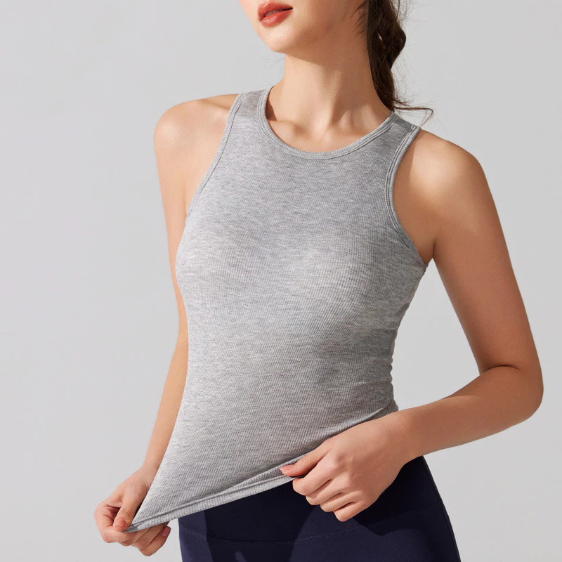 Wmuncc 2026 Yoga Vest Nữ Có Miếng Lót Ngực Gân Chạy Bộ Quần Áo Thể Thao