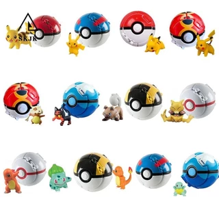 Skjk Pokemon Elf Ball Mô Hình Quà Tặng Đồ Chơi Trẻ Em Biến Thể Đồ Chơi Nhân Vật Hành Động Bỏ Túi Đồ Chơi Eevee Pikachu Elf Ball