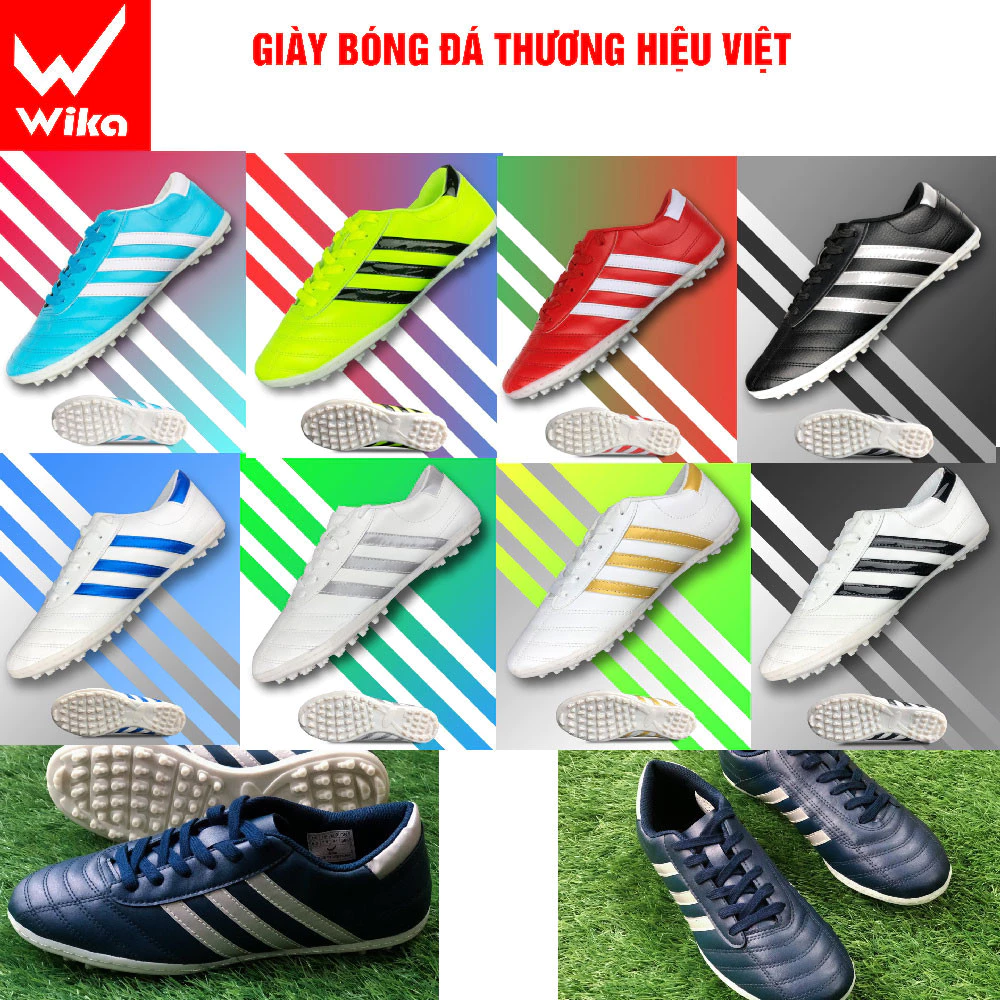 Giày đá bóng giá rẻ - Giày bóng đá 3 sọc trẻ em size 32-37