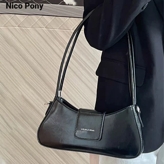 Túi xách nữ Nico Pony Pháp cao cấp niche nách thời trang mới đi lại mọi thứ một vai xiên span túi