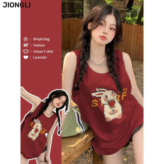 Jiongli [RTVY] Tank Top Rabbit Giết họa tiết dễ thương